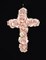 Ceramic Pink Roses Cross Pendant, Religious Décor, Religious Gift, Church Décor, Church Gift, Baptism Gift